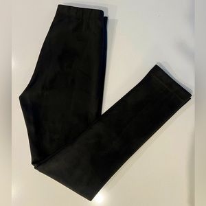 BCBG Suede Leggings, Black, Size M